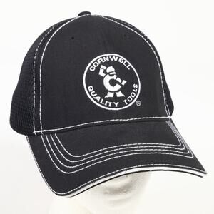 Cornwell Tools Embroidered Logo H&L Jersey Mesh Trucker Hat Black White